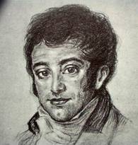 Portrait drawing of Ignaz von Peczely.